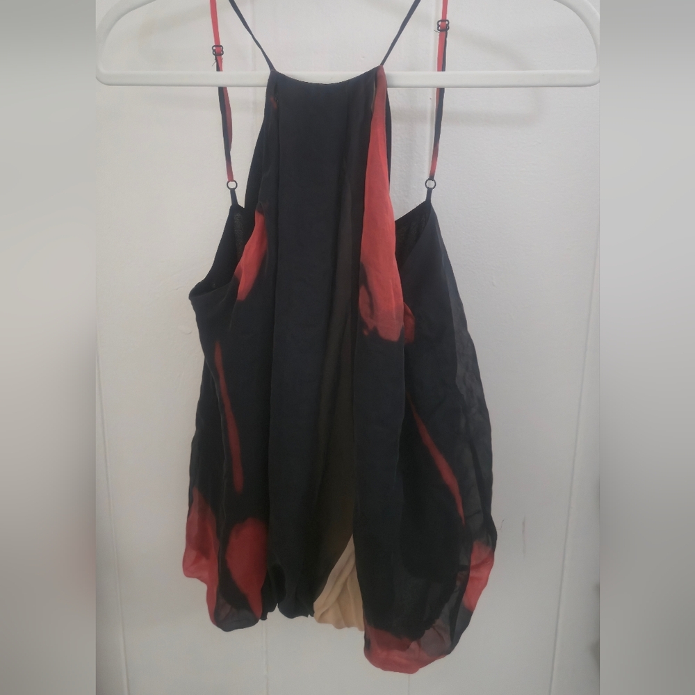 Robert Rodriguez Black Camisole with Red Accents
